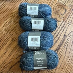 Patons Kroy Socks FX Yarn Lot of 4 Marl Cadet Colors Blue Color Changing NWT 5